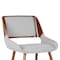 Armen Living Panda Mid-Century Dining Chair Walnut Finish and Gray Fabric LCPNSIWAGRAY - alternate 6